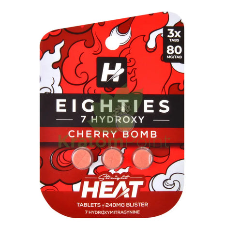 Eighties 7-Hydroxy Cherry Bomb 80mg Straight Heat Tablets 3 count Hydroxy