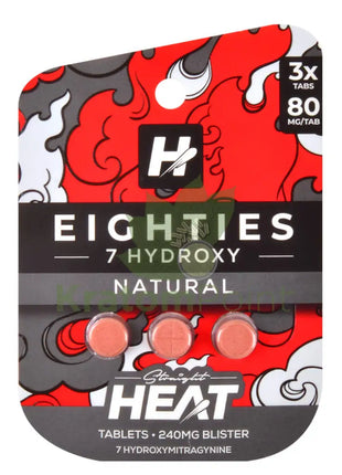 Eighties 7-Hydroxy Natural 80mg Straight Heat Tablets 3 count Hydroxy