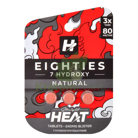 Eighties 7-Hydroxy Natural 80mg Straight Heat Tablets 3 count Hydroxy