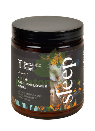 Fantastic Fungi Organic Reishi Passionflower Hops (Sleep) Mushroom Capsules 120ct - Mushrooms