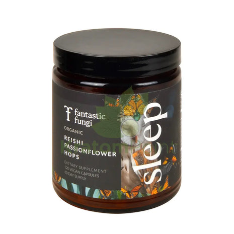 Fantastic Fungi Organic Reishi Passionflower Hops (Sleep) Mushroom Capsules 120ct - Mushrooms