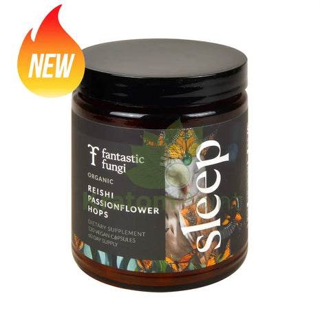 Fantastic Fungi Organic Reishi Passionflower Hops (Sleep) Mushroom Capsules 120ct - Mushrooms