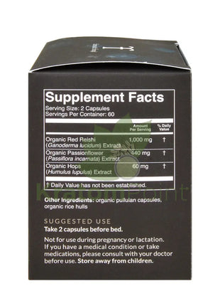 Fantastic Fungi Organic Reishi Passionflower Hops (Sleep) Mushroom Capsules 120ct - Mushrooms