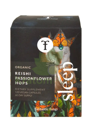 Fantastic Fungi Organic Reishi Passionflower Hops (Sleep) Mushroom Capsules 120ct - Mushrooms