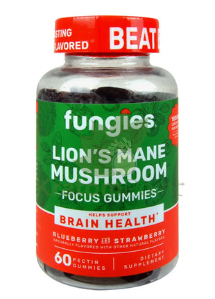 Fungies Blueberry & Strawberry Lion’s Mane Mushroom Brain Health Gummies 60 count - Mushrooms