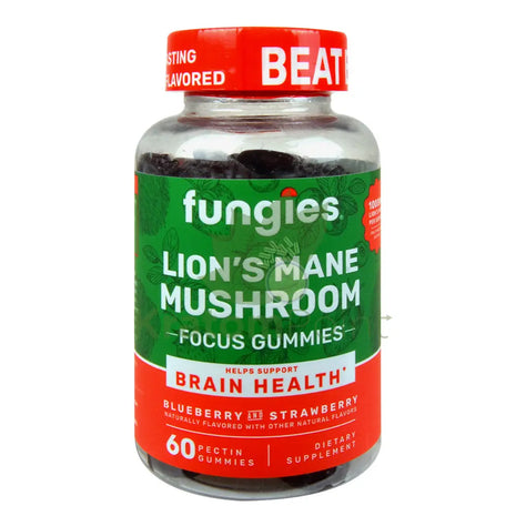 Fungies Blueberry & Strawberry Lion’s Mane Mushroom Brain Health Gummies 60 count - Mushrooms