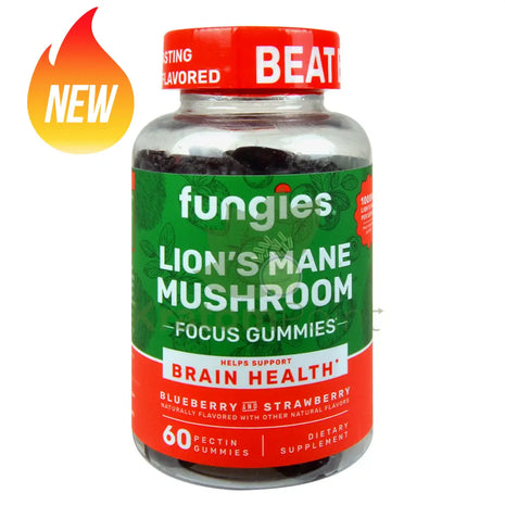 Fungies Blueberry & Strawberry Lion’s Mane Mushroom Brain Health Gummies 60 count - Mushrooms