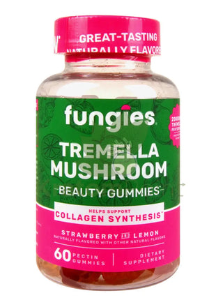 Fungies Strawberry & Lemon Tremella Mushroom Beauty Gummies 60 count - Mushrooms