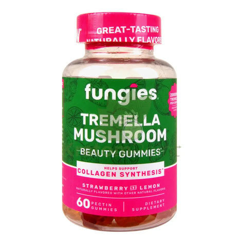 Fungies Strawberry & Lemon Tremella Mushroom Beauty Gummies 60 count - Mushrooms