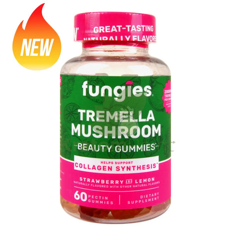 Fungies Strawberry & Lemon Tremella Mushroom Beauty Gummies 60 count - Mushrooms