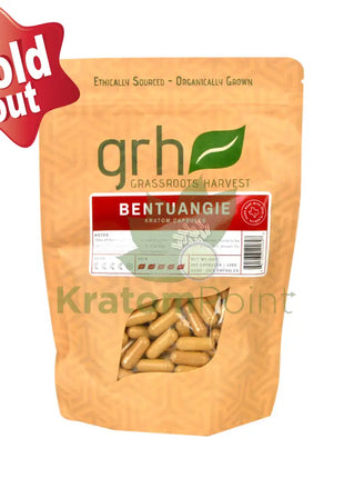 GrassRoots Harvest Kratom Bentuangie, 200 Count Capsules