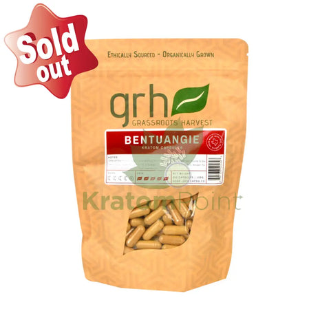 GrassRoots Harvest Kratom Bentuangie, 200 Count Capsules