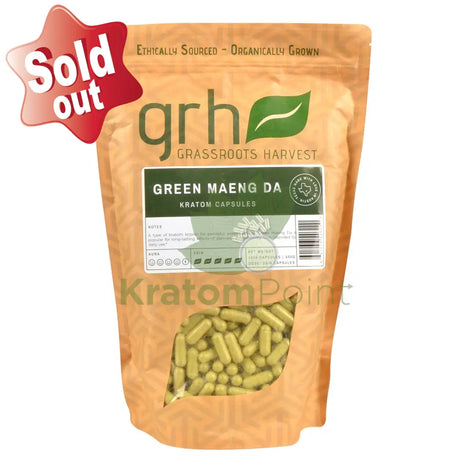 Grassroots Harvest Kratom Green Maeng Da 1000 Count Capsules