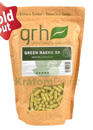 Grassroots Harvest Kratom Green Maeng Da 1000 Count Capsules