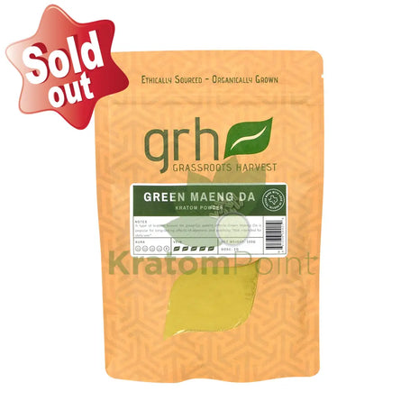 GrassRoots Harvest Kratom Green Maeng Da, 100g Powder