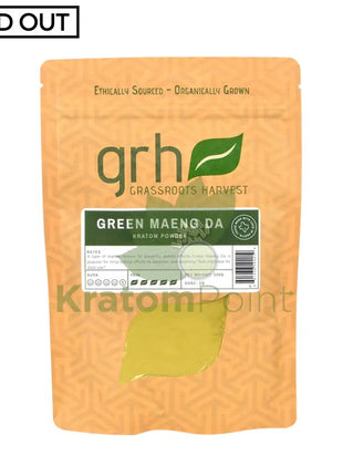 GrassRoots Harvest Kratom Green Maeng Da, 100g Powder