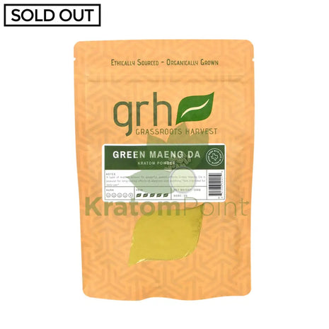 GrassRoots Harvest Kratom Green Maeng Da, 100g Powder