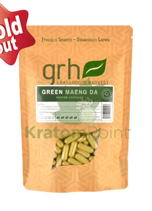 Grassroots Harvest Kratom Green Maeng Da 200 Count Capsules