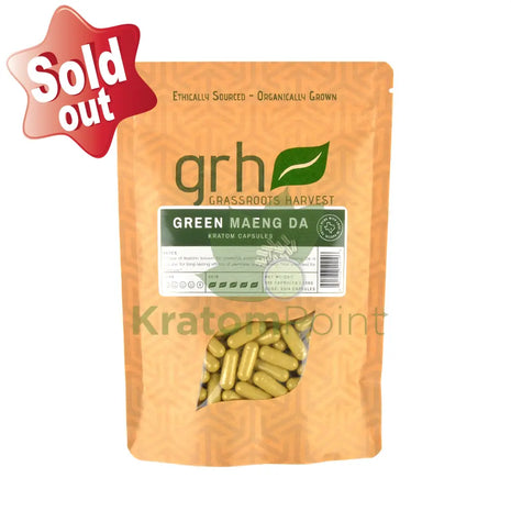 Grassroots Harvest Kratom Green Maeng Da 200 Count Capsules