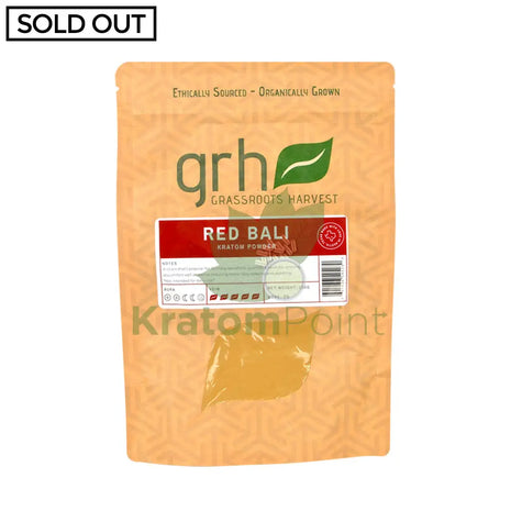 GrassRoots Harvest Kratom Red Bali, 100g Powder