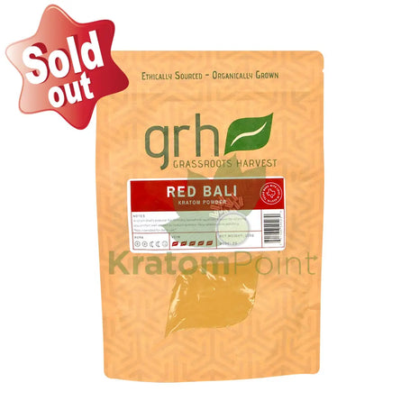 GrassRoots Harvest Kratom Red Bali, 100g Powder