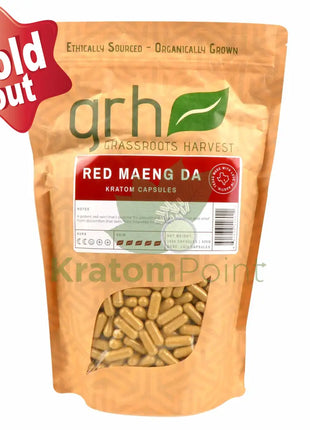 Grassroots Harvest Kratom Red Maeng Da 1000 Count Capsules