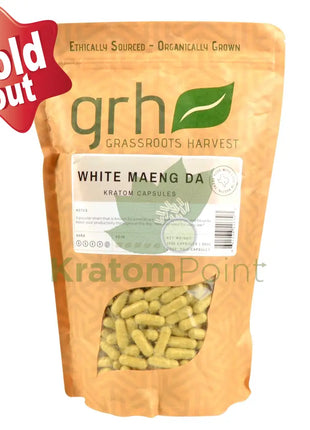 Grassroots Harvest Kratom White Maeng Da 1000 Count Capsules