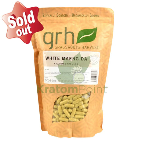 Grassroots Harvest Kratom White Maeng Da 1000 Count Capsules