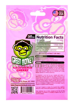 Green Monkey 7-OH California Cherry Tablets 30mg 6ct Hydroxy