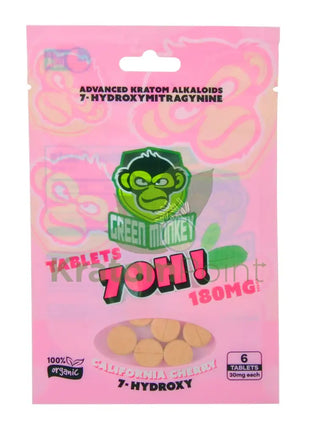 Green Monkey 7-OH California Cherry Tablets 30mg 6ct Hydroxy