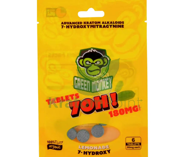Green Monkey 7-OH Lemonade Tablets 30mg, 6ct