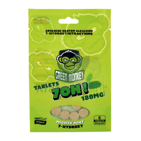 Green Monkey 7-OH Mighty Mint Tablets 30mg 6ct Hydroxy