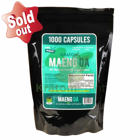 Green Monkey Kratom Maeng Da 1000 Count Capsules