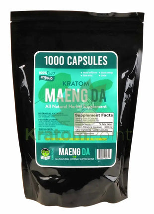 Green Monkey Kratom Maeng Da 1000 Count Capsules
