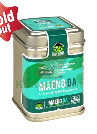 Green Monkey Maeng Da Kratom pills, 40 count