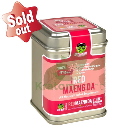 Green Monkey Red Maeng Da Kratom pills, 40 count