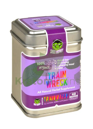 Green Monkey Trainwreck Kratom pills, 40 count