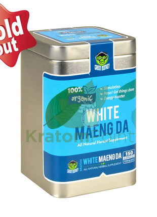 Green Monkey White Maeng Da Kratom Capsules, 150 count
