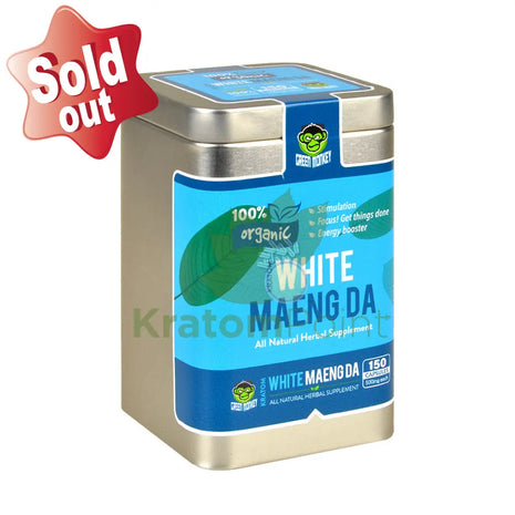 Green Monkey White Maeng Da Kratom Capsules, 150 count