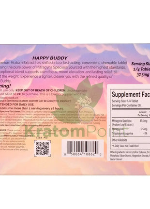 Happy Buddy Blueberry 150mg Kratom Extract Tablets 5ct kratom extract