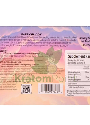 Happy Buddy Grapes 150mg Kratom Extract Tablets 5ct kratom extract