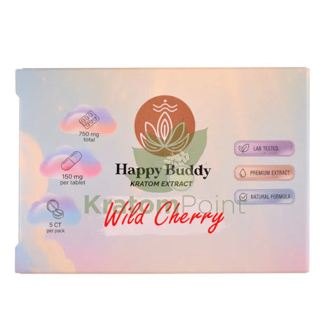 Happy Buddy Wild Cherry 150mg Kratom Extract Tablets 5ct kratom extract