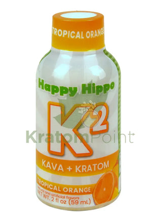 Happy Hippo K2 Tropical Orange Kava + Kratom 1 bottle 59ml Kava & Kratom