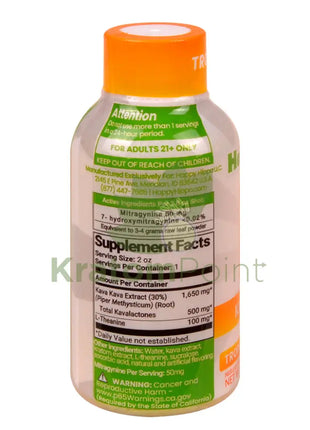 Happy Hippo K2 Tropical Orange Kava + Kratom 1 bottle 59ml Kava & Kratom