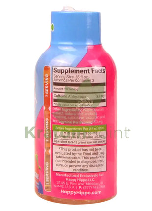 Happy Hippo Kratom Energy Shot 150mg Blue Razzle 2 fl oz
