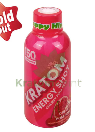 Happy Hippo Kratom Energy Shot 150mg Cherry PomPom 2 fl oz