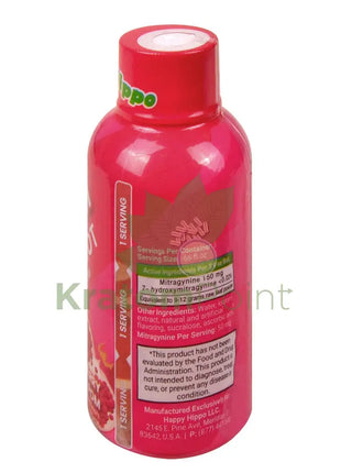 Happy Hippo Kratom Energy Shot 150mg Cherry PomPom 2 fl oz