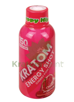 Happy Hippo Kratom Energy Shot 150mg Cherry PomPom 2 fl oz