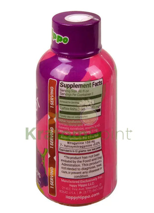 Happy Hippo Kratom Energy Shot 150mg Grapelicious 2 fl oz