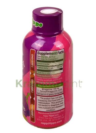 Happy Hippo Kratom Energy Shot 150mg Grapelicious 2 fl oz